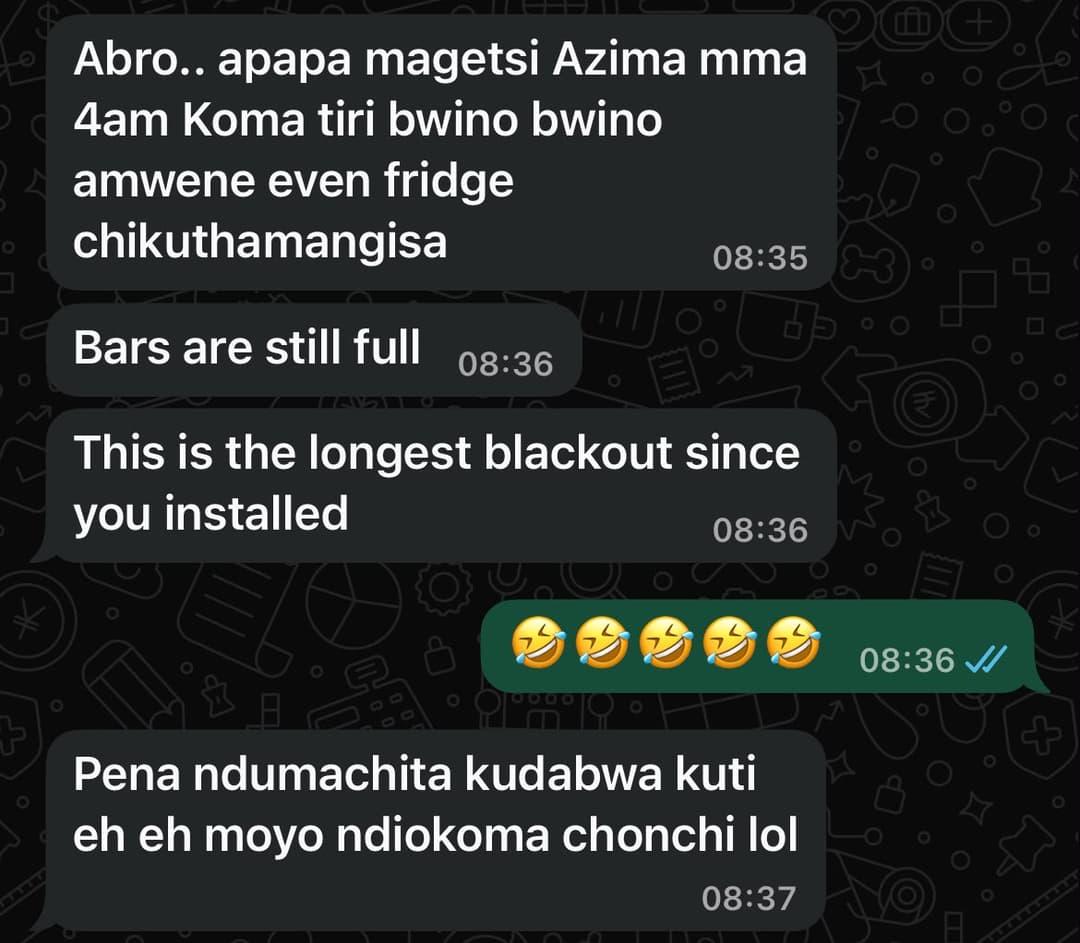 WhatsApp chat with Kelvin B Gumbi